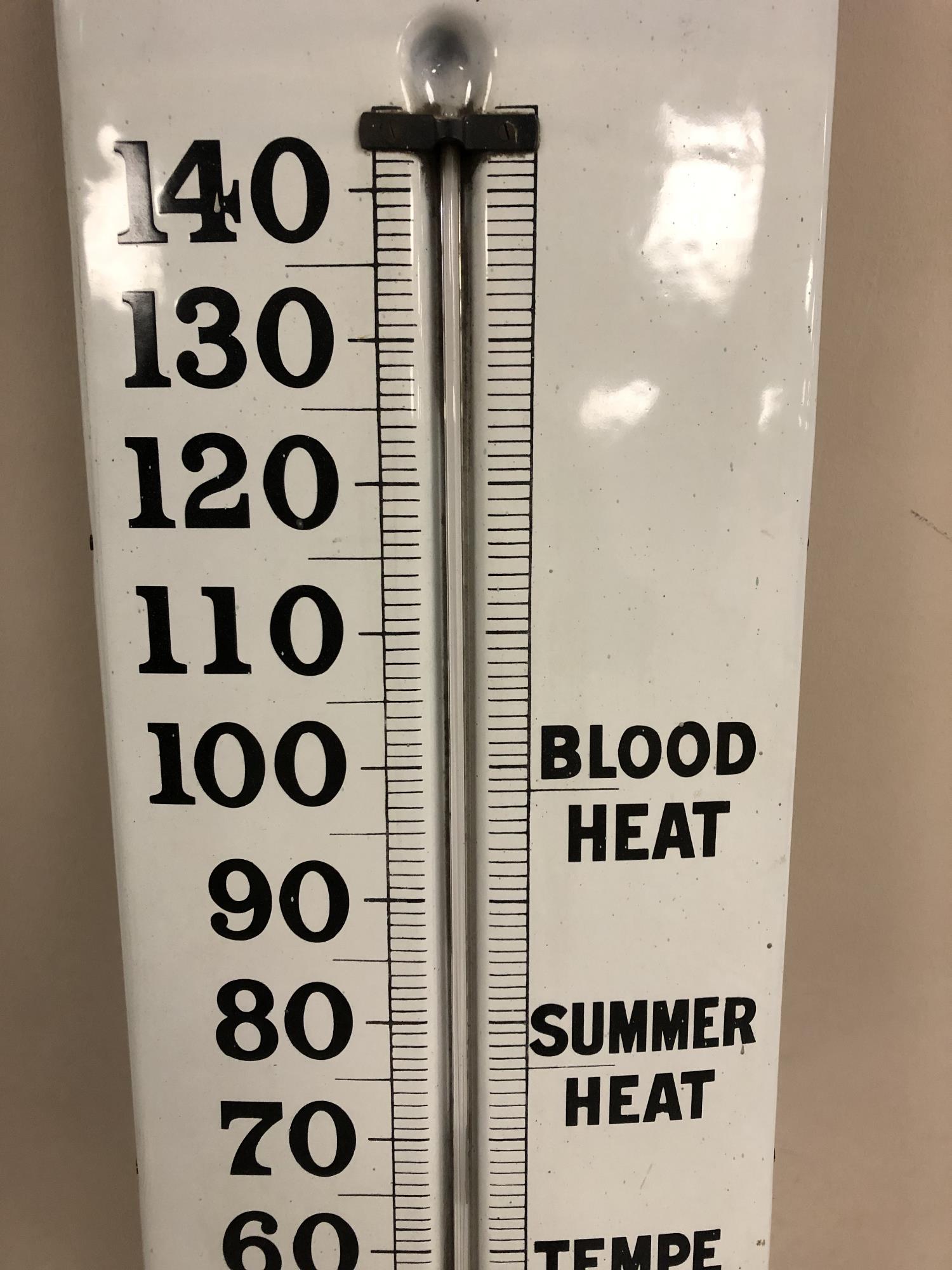 A Ralph Bilston enamelled 'Stephens' Inks' advertising thermometer, numbered 10/15, - Image 3 of 17