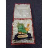 A Chinese Zhontian Jin Fu happy pig figure in display box, height 17 cm.
