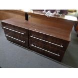 A pair of contemporary two drawer chests of drawers