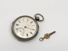 A silver open faced pocket watch signed J G Graves, Sheffield,