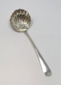 A George III silver sifting ladle