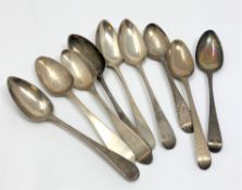 A group of Georgian silver spoons including Irish examples CONDITION REPORT: 145g