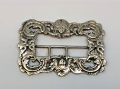 A good quality Victorian silver buckle, Chester 1896.