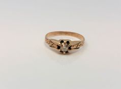 A gold diamond solitaire ring, approx. 0.2 carat, size O CONDITION REPORT: 1.