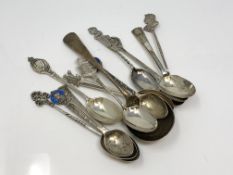 A collection of silver Coronation and Jubilee spoons