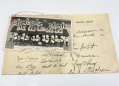 A 1950/51 Newcastle United photograph with autographs