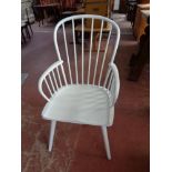 A painted Windsor style armchair