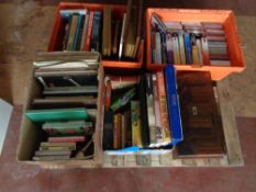 A pallet of case and four boxes of books, CDs, Walt Disney Fantasia VHS box set,