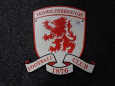 A cast iron plaque - Middlesborough FC