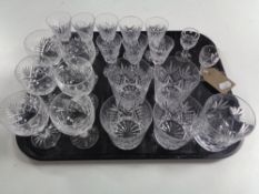 A tray of Webb Crystal drinking glasses,