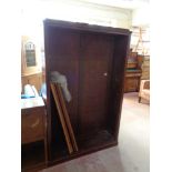 A set of mahogany open bookshelves