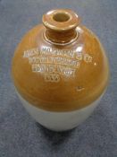 An antique glazed pottery flagon, John McEwan and Co.