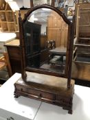 A Victorian mahogany dressing table mirror fitted three drawers