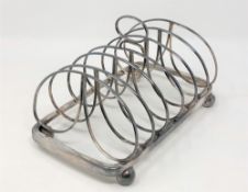 A George IV silver seven-bar toast rack, George Samuel Lewis, Newcastle 1824, length 18cm,