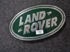 An aluminium plaque - Land Rover
