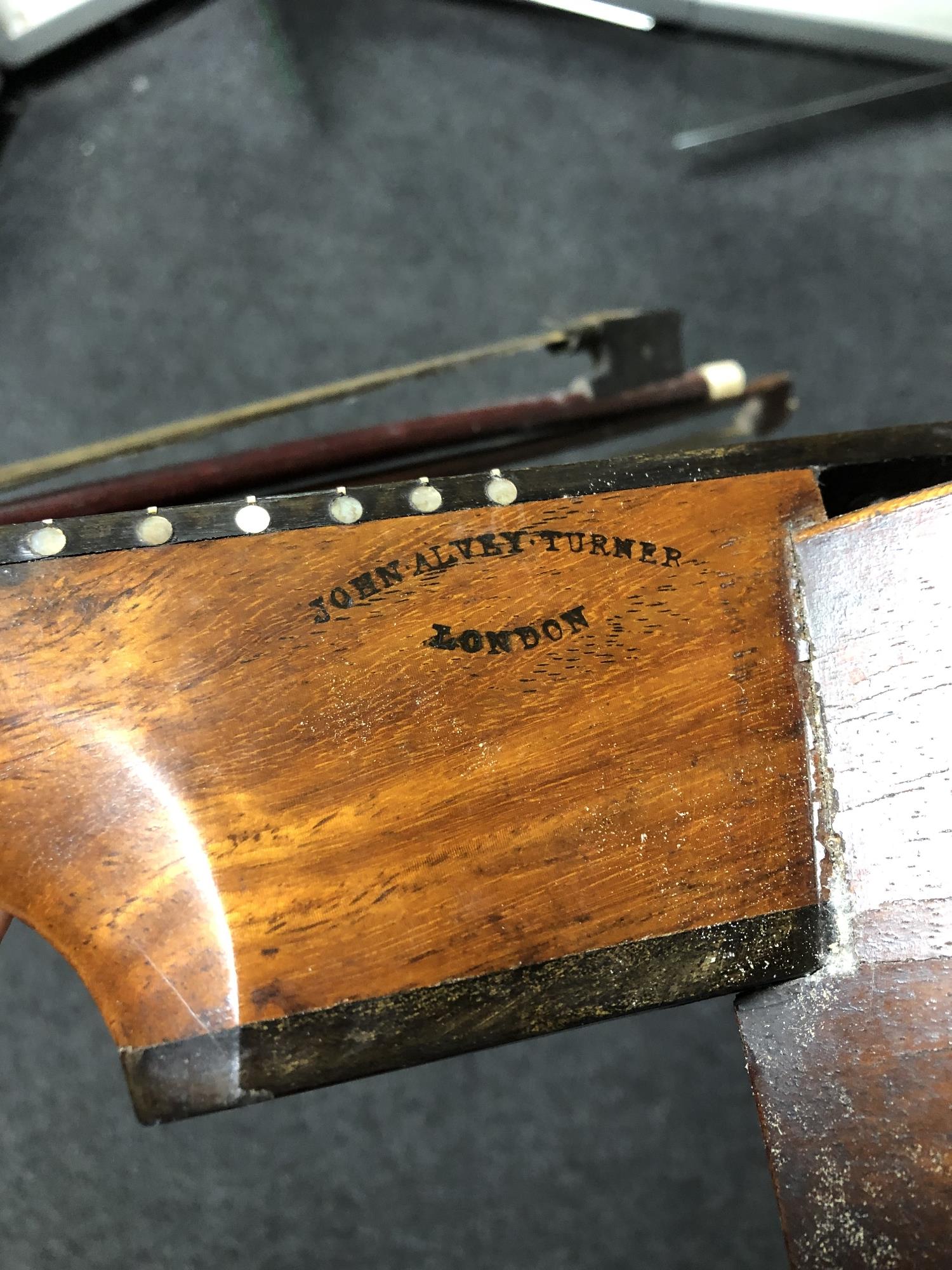 A late 19th century single stringed instrument with bows, - Image 2 of 10