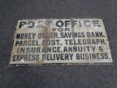 An early 20th century Post Office enamelled sign