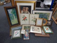 A large quantity of 20th century miscellaneous prints to include flowers, landscapes,