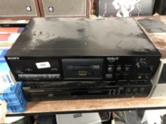A Sony stereo cassette deck TC-K611S and a Marantz CD player CD-63