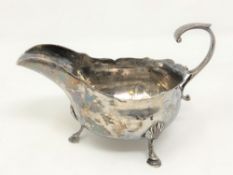 A George III silver cream jug, John Langlands I,