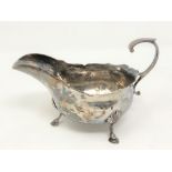 A George III silver cream jug, John Langlands I,