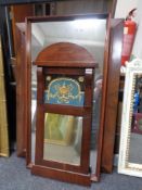 A 19th century mahogany wall mirror,