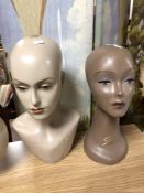 A 20th century Sleek mannequin head together with one other