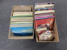 Two boxes of vinyl records - compilations, Bing Crosby,