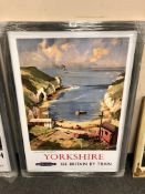 A reproduction railway advertising poster, 'Yorkshire',