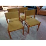 A set of four 20th century Danish teak Stolefabrik dining chairs