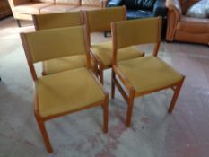 A set of four 20th century Danish teak Stolefabrik dining chairs