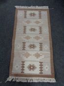 A flat weave rug