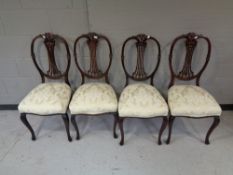 A set of four Victorian mahogany chairs,