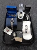 A tray of assorted lady's and gent's watches - Seiko, Sekonda,