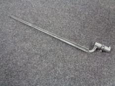A reproduction socket bayonet with triangular blade