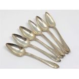 A set of six silver teaspoons, Viners, Sheffield 1931 CONDITION REPORT: 170g gross.