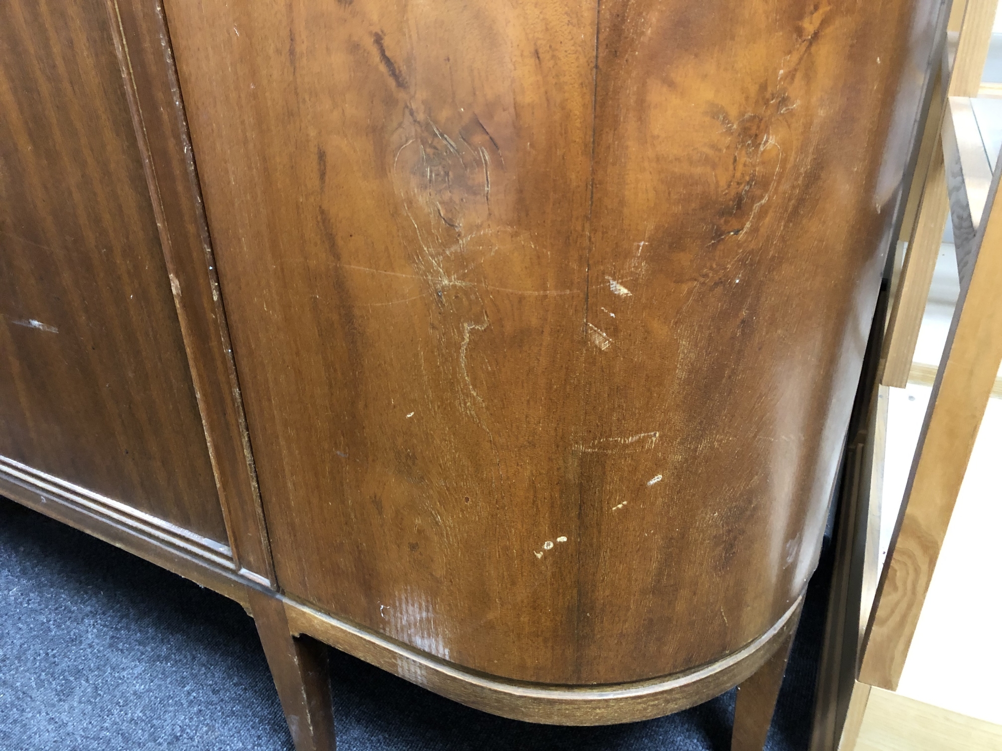 A mid 20th century teak four door sideboard on raised legs - Image 2 of 6