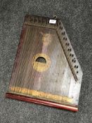 An antique American Henry Cronthell zither a/f