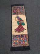 An eastern woven wall hanging