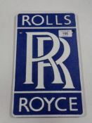 A cast iron plaque - Rolls Royce