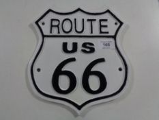 A cast iron plaque - Route 66