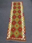 A Maimana kilim runner 198 cm x 63 cm