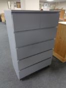 A painted Ikea six drawer chest