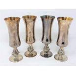 A set of four silver gilt ale goblets, Reid & Sons, Birmingham 1976, height 15.