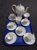 A tray of fifteen piece Royal Grafton coffee service