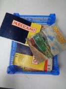 A crate of Meccano magazines and instructions