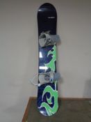 A Duret snow board with bindings