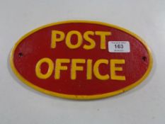 A cast iron plaque - Post office