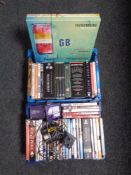 Two crates of DVD box sets,