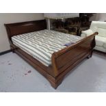 A Barker & Stonehouse 5' sleigh bed with jade shield mattress CONDITION REPORT: